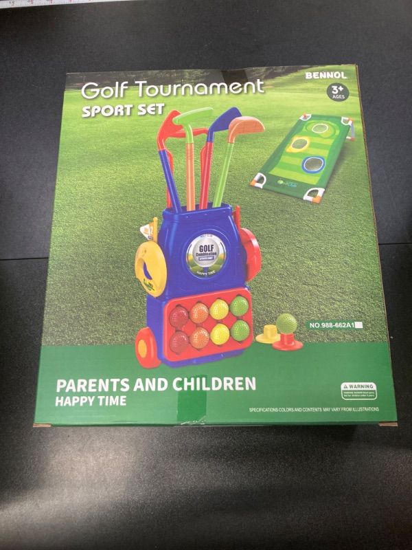 Photo 1 of Bennol Upgraded Kids Toddler Golf Set, Indoor Outdoor Outside Golf Toys Gifts for 3 4 5 Year Old Boys, 3 4 5 Year Old Boys Toys Birthday Gifts Ideas, Outdoor Golf Set Toys Game for Kids Boys