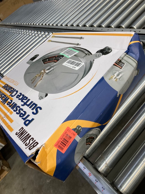 Photo 1 of ***(ONLY PARTS)***
Biswing 15" Pressure Washer Stainless Steel Surface Cleaner with 3 Wheels & 1/4" Quick Connector, Power Washer Attachment with 2 Extension Wand, 2 Replacement Nozzles, 4000 PSI 38cm/15"