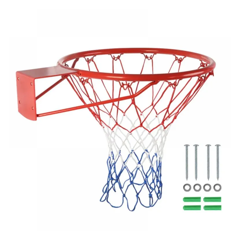 Photo 1 of 18" Stainless Steel Basketball Rim with Free All Weather Net, Breakaway Basketball Rim Heavy Basketball Net Replace Basketball Ring Fit Most Size Backboards Indoor and Outdoor