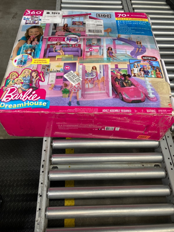 Photo 3 of Barbie DreamHouse, Doll House Playset with 70+ Accessories Including Transforming Furniture, Elevator, Slide, Lights & Sounds