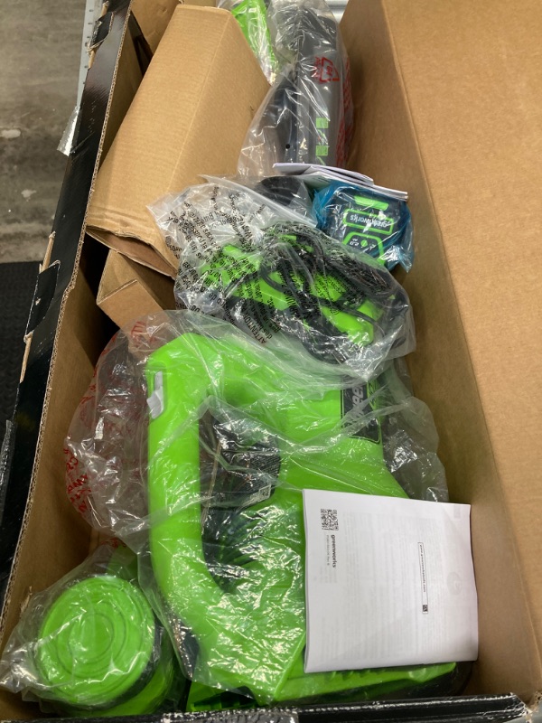 Photo 1 of Greenworks 40V 13-Inch Cordless String Trimmer/Edger and Leaf Blower Combo Kit + 3 Bonus Spools, 2.0Ah Battery and Charger Included