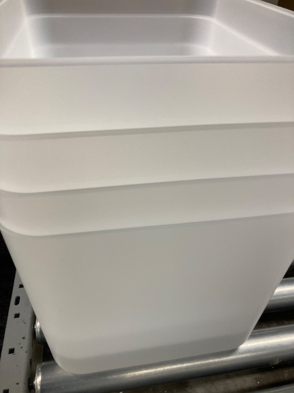 Photo 3 of 4 Pack Plastic Bus Tubs Restaurant, 8 L Commercial Bus Tubs, White Bus Box Food Grade Tub for Kitchen, Cafeteria