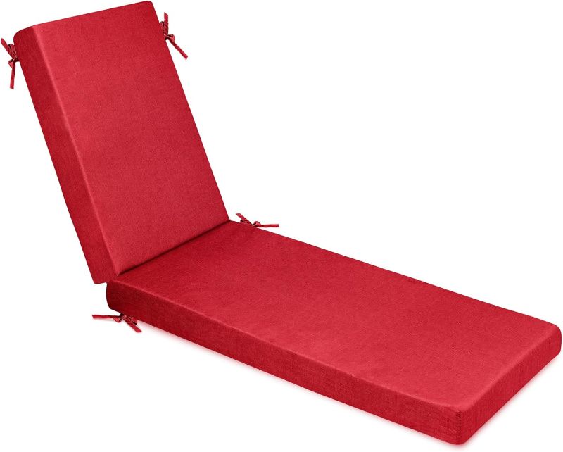 Photo 1 of 
Milliard Memory Foam Outdoor Chaise Lounge Lawn Chair Cushion, with Waterproof and Washable Cover, Red, 73x21x2.5
Roll over image to zoom in







Milliard Memory Foam Outdoor Chaise Lounge Lawn Chair Cushion, with Waterproof and Washable Cover, Red, 73