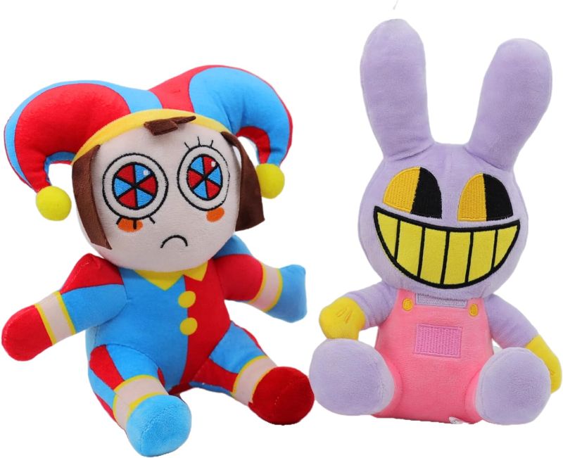 Photo 1 of 
BEGA TOYS Digital Circus Plush - 10" Pomni and 10" Jax The Amazing Circus Plush - Clown Plushies Set - Cartoon Plushy for Fans and Kids PACK 3 PSC