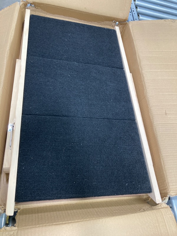 Photo 2 of 2-in-1 Dog Stairs/Dog Ramp with 3 Steps, Pet Stairs for High Bed,Foldable Pet Ladder for Car, Dog Steps for Dogs Up to 190 Pounds