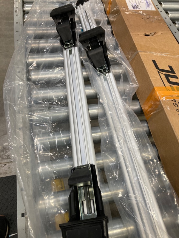 Photo 1 of JUST-V 48" Universal Roof Rack Cross Bars Adjustable Maximum 46'' Aluminum Anti-Rust up to 150 lbs Rooftop Cargo Compatible with Raised Roof Side Rails for Kayak Luggage Ski Bike Carrier etc.(Sliver) silver Adjustable up to 46"