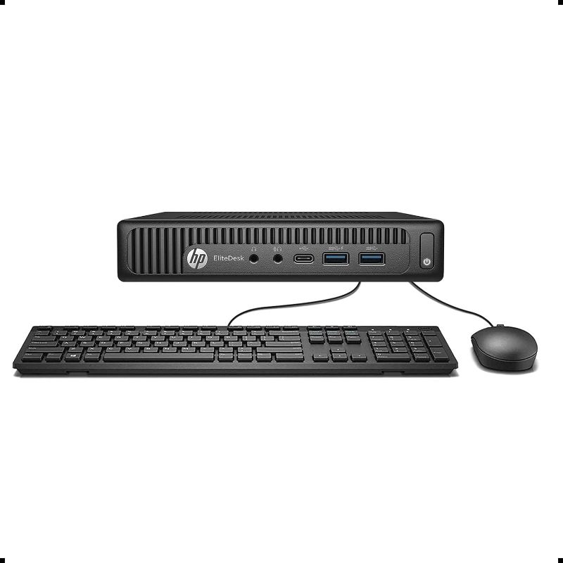 Photo 1 of HP EliteDesk 800 G2 Desktop Mini Business PC, Intel Quad-Core i5-6500T up to 3.1G,16G DDR4,240G SSD,VGA,DP,Win 10 Pro 64 bit-Multi-Language Support English/Spanish (Renewed) i5-6500T, 16-240 SSD