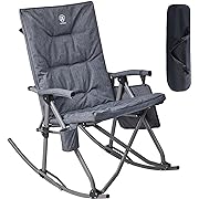 Photo 1 of 
Roll over image to zoom in







3 VIDEOS

VIEW IN YOUR ROOM
EVER ADVANCED Oversized Folding Rocking Camping Chair, Padded Portable Rocker Chair for Patio, Lawn and Outdoors, Heavy Duty Hard Armchair for Adults Supports 300lbs, Grey