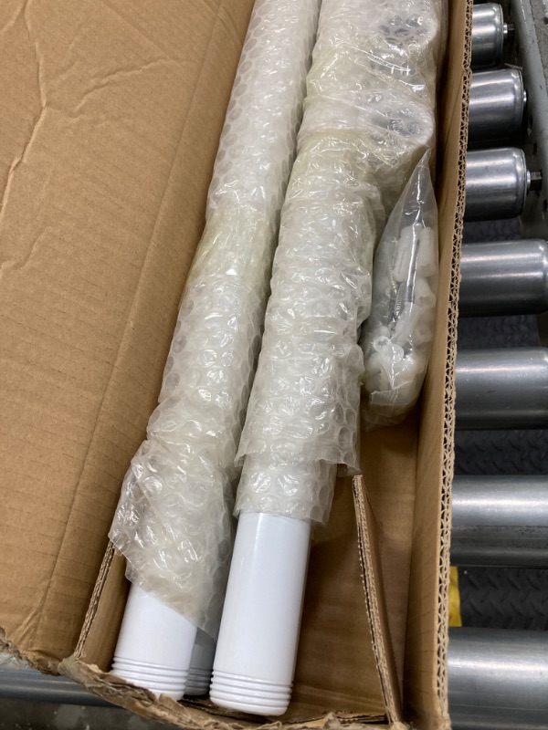 Photo 1 of 13FT Wall Mount Industrial Staircase Handrails, 1.3" Handrails for Indoor Stairs,White Galvanized Pipe Handrail,Grab Bar for Steps,Stair Railing Indoor,Hand Rails for Outdoor Steps 14FT White