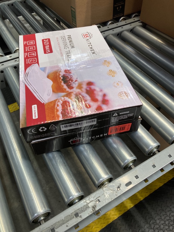Photo 1 of ***2 PKS*** Premium Food Serving Trays (Set of 3) by 55Kitchen Stackable BPA-Free Plastic Tray Set - Dishwasher Safe Plastic Trays For Use At Home, Parties and Events - Acrylic Tray Set