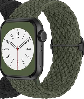 Photo 1 of ***4PK COFEE*** Braided Solo Loop Compatible with Apple Watch Band 38mm 40mm 41mm 42mm 44mm 45mm 49mm for Women Men, Stretchy Elastic Sport Straps Wristbands for iWatch Series 9 8 7 6 5 4 3 2 1 SE Ultra Ultra 2, COFEE