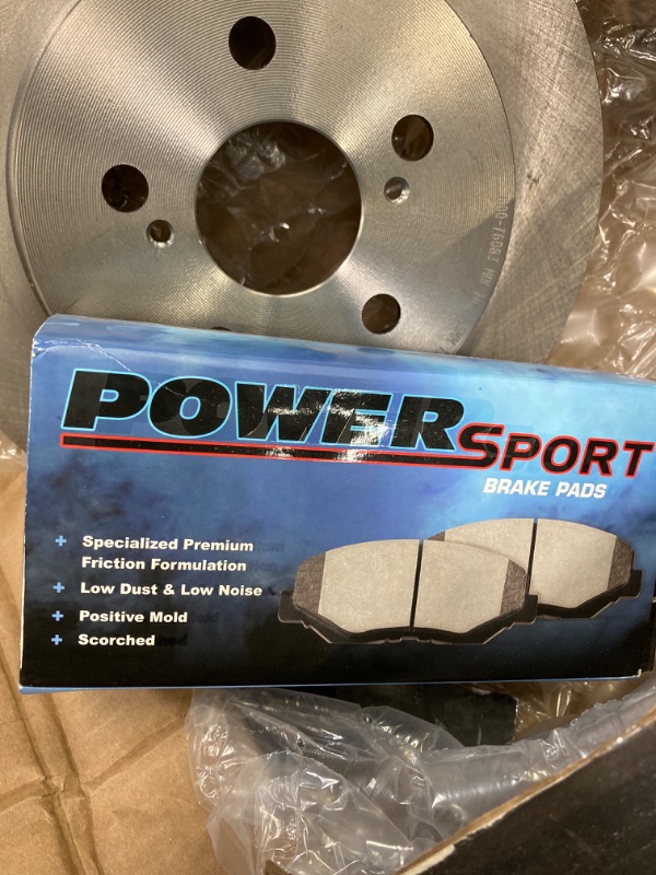 Photo 3 of PowerSport Rear Brakes and Rotors Kit |Rear Brake Pads| Brake Rotors and Pads| Ceramic Brake Pads and Rotors - BLBR.44152.02