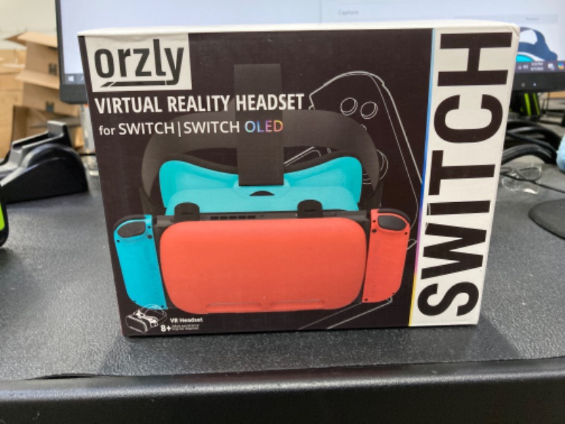 Photo 2 of Orzly VR Headset Designed for Nintendo Switch & Switch OLED Console with Adjustable Lens for a Virtual Reality Gaming Experience and for Labo VR - Colour Pop - Gift Boxed Edition Tanami