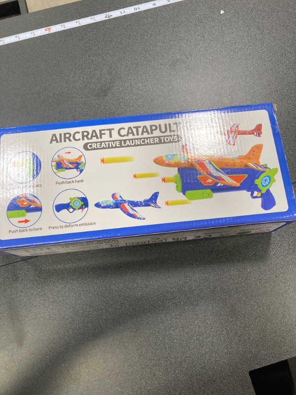 Photo 1 of Bennol 4 Pack Foam Airplane Launcher Outdoor Toy for Boys Kids, 1 Airplane Launchers Toys 3 Led Plane 10 Soft Bullets, 3 4 5 6 7 8 Year Old boy Birthday Gift Ideas