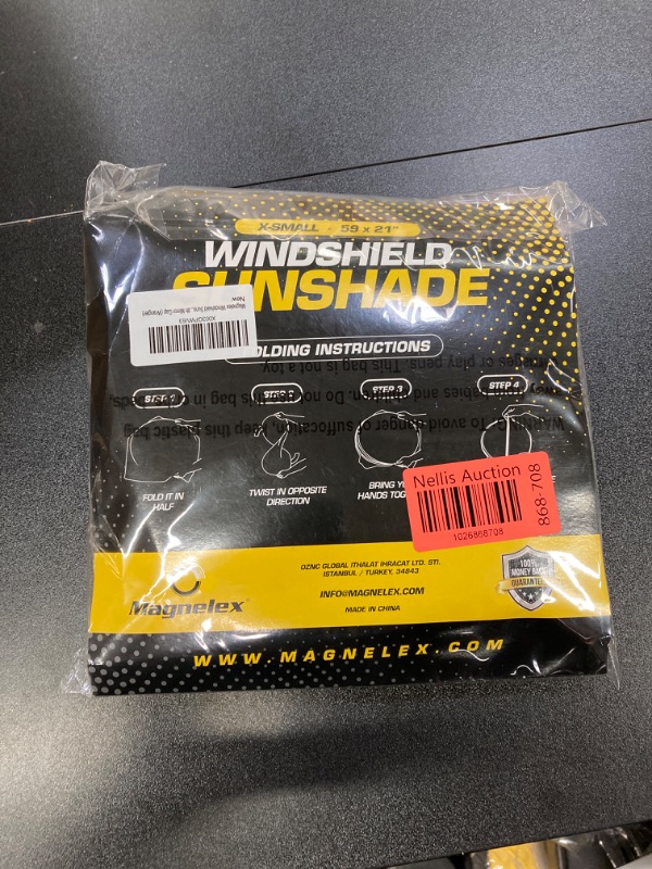 Photo 1 of Magnelex Windshield Sun Shade for Wrangler, Rubicon, Gladiator. Reflective 240T Material Car Sun Visor with Mirror Cut-Out. Foldable Sun Shield for Sun Heat and UV Protection (X-Small) X-Small (59" x 21")
