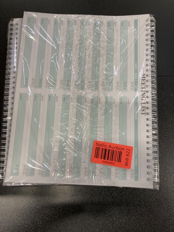 Photo 1 of 3 piece bundle! Ymumuda Meeting Notebook for Work, Meeting Notes Notebook with Action Items, Undated, 54 Sheets, 7"x10", Work & Business Planner, Project Management & Meetings Notes Notepads for Women/Men V24