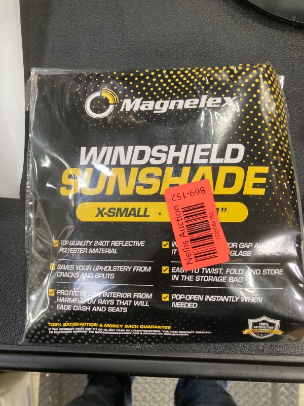 Photo 2 of Magnelex Windshield Sun Shade for Wrangler, Rubicon, Gladiator. Reflective 240T Material Car Sun Visor with Mirror Cut-Out. Foldable Sun Shield for Sun Heat and UV Protection (X-Small) X-Small (59" x 21")