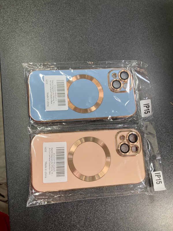 Photo 1 of 2 PACK IPHONE 15 BUNDLE//BLUE, AND PINK