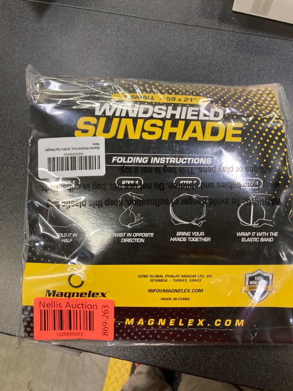 Photo 2 of Magnelex Windshield Sun Shade for Wrangler, Rubicon, Gladiator. Reflective 240T Material Car Sun Visor with Mirror Cut-Out. Foldable Sun Shield for Sun Heat and UV Protection (X-Small) X-Small (59" x 21")