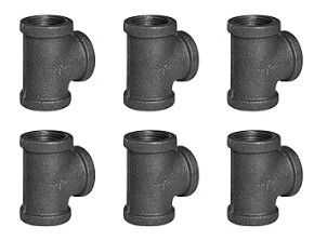 Photo 1 of 3/4" TEE COUPLING CAST IRON PIPE FITTING 6 PACK