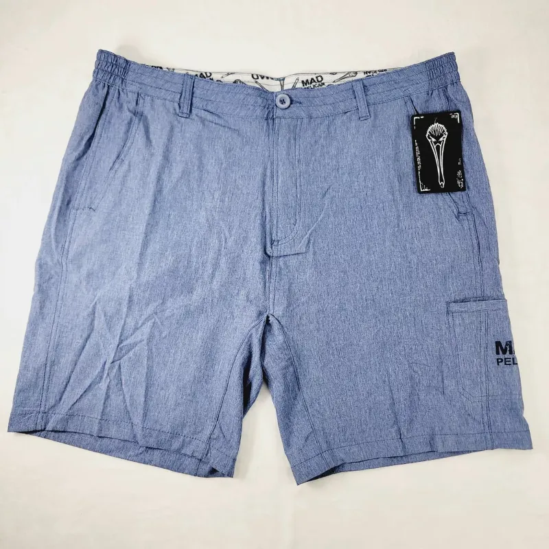 Photo 1 of MAD PELICAN Men's Donnie's Walking Short "Wish You Were Here" Blue - Medium