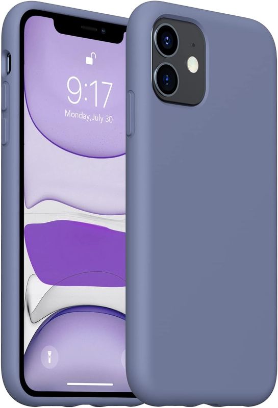 Photo 2 of OuXul iPhone 11 Case,Liquid Silicone Gel Rubber Phone Case,Compatible with iPhone 11 Case Cover 6.1 Inch Full Body Slim Soft Microfiber Lining Protective Case (Cornflower) - 1pk / (Lavender Gray) - 1pk *** Mixed Bundle***