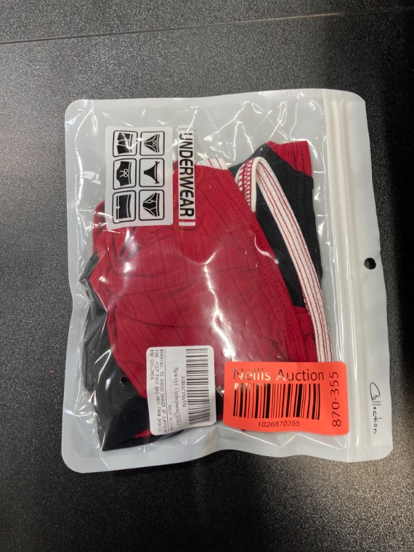 Photo 1 of Men's Striped G-String Thong with Colorblock Design - Comfort, Sensuality, and Breathability XX-Large Black/Black/Red