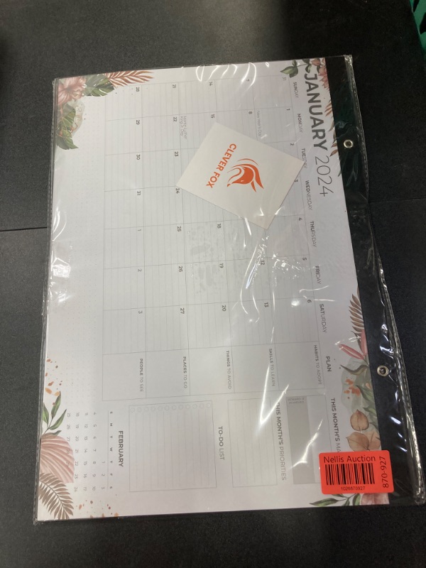 Photo 2 of Clever Fox 2024-2025 Desk Calendar – 24-Month Desk Pad Calendar with Monthly Pages – Desktop Flip Calendar for Jan 2024-Dec 2025 – Yearly Office Desk Top Calendar – Paper Calendar, 17x12” (Abstract) - 2pk bundle