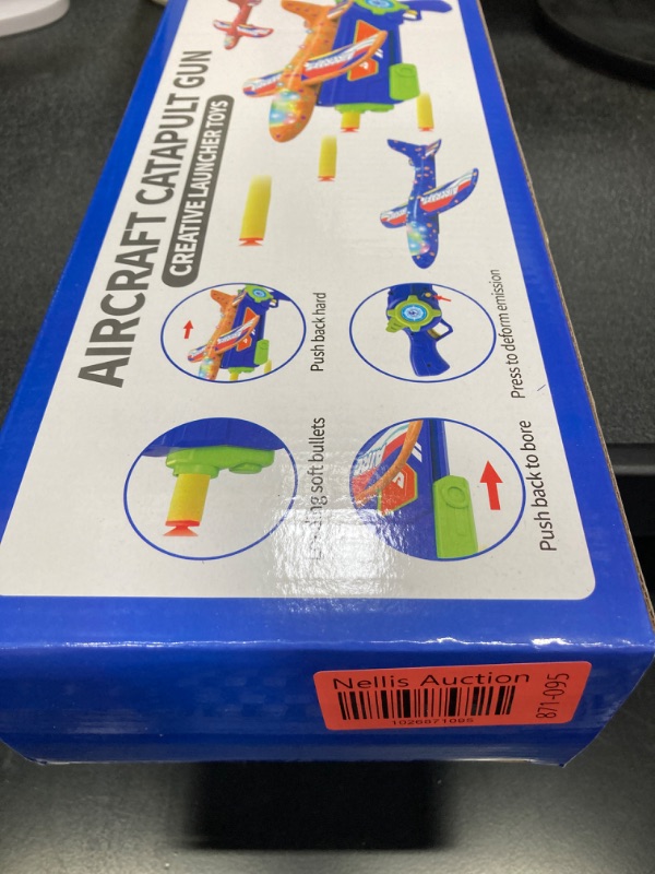 Photo 1 of Bennol 4 Pack Foam Airplane Launcher Outdoor Toy for Boys Kids, 1 Airplane Launchers Toys 3 Led Plane 10 Soft Bullets, 3 4 5 6 7 8 Year Old boy Birthday Gift Ideas
