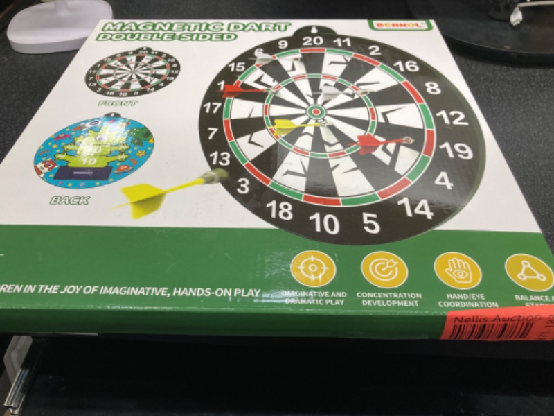 Photo 1 of Bennol 14 PCS Double-Sided Magnetic Dart Board Toys for Kids Boys, Kids Dart Board Toys Gifts for 3 4 5 6 7 8 9 10 11 12 Year Old Boys Kids, Indoor & Sport Outdoor Party Play Game Toys Birthday Gifts