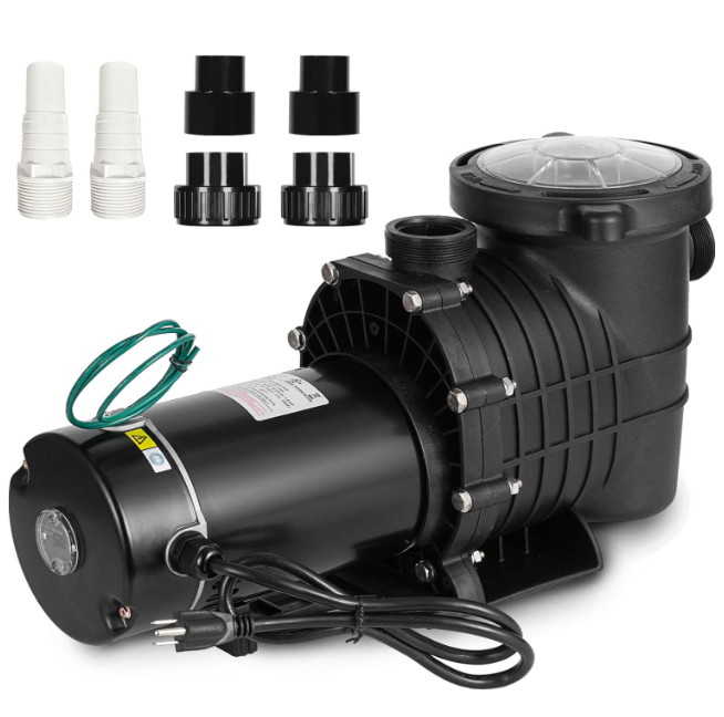 Photo 1 of 2HP Self Primming Pool Pump, Inground Above Ground Swimming Pool Pump Upgraded 110V/220V Dual Voltage, 1500W 60HZ Single Speed Pumps with Strainer Basket Silent Operation
