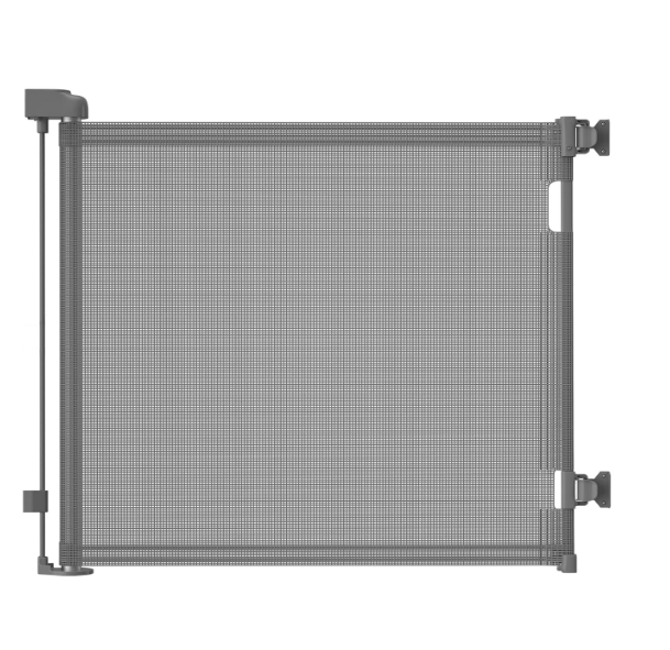 Photo 1 of Retractable Baby Gate,Mesh Baby Gate or Mesh Dog Gate,33" Tall,Extends up to 55" Wide,Child Safety Gate for Doorways, Stairs, Hallways, Indoor/Outdoor?Grey,33"x55")
