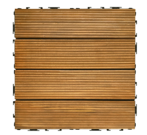 Photo 1 of Achim OutdoorZ Interlocking Wood Deck Tiles - Honey Oak - 27 Tiles (27 Sq.Ft.)
