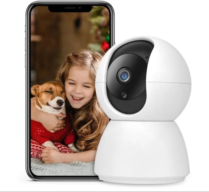 Photo 1 of Baby Monitor Camera with Phone App, WiFi Security Camera Indoor, Smart Home, 360 PTZ Home Camera for Pet, Day/Night Vision, 2-Way Audio, Motion Detection, Support SD Card, Cloud Storage.
