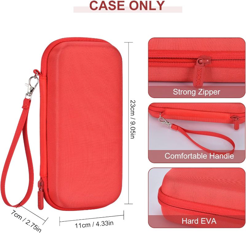 Photo 2 of EVA Hard Case Compatible with Texas Instruments TI-Nspire CX II/TI-NSPIRE CX-II CAS,Portable Case for TI-84 Plus/TI-84 Plus CE/TI-83 Plus/TI-85/TI-89 Color Graphing Calculator - Red
