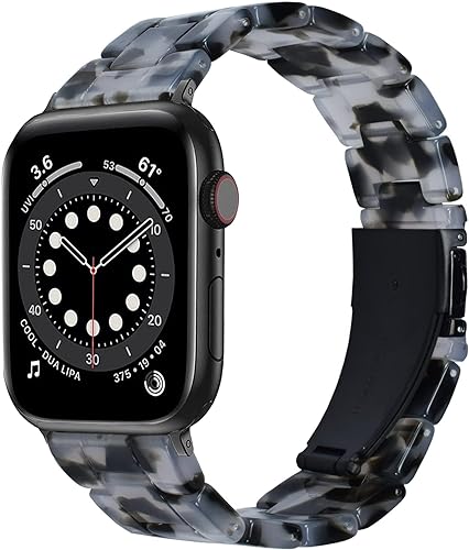 Photo 1 of Compatible with Apple Watch Band 38mm 40mm 41mm 42mm 44mm 45mm 49mm, Lightweight Resin Bands Sport Strap Loop Replacement Wristband Bracelet for iWatch Ultra Series 9 8 7 6 5 4 3 2 1 SE Women Men
