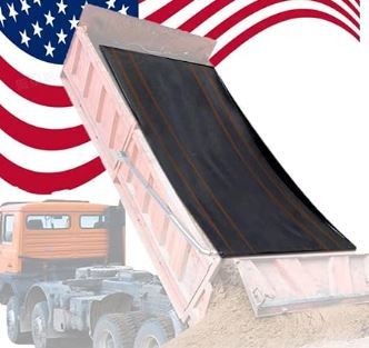 Photo 1 of Dump Truck Mesh Tarp 7'X18' - Black Tentproinc Heavy Duty Cover with 6'' Pocket Reinforced Double Needle Stitch Webbing Ripping Tearing Stop, No Rust Thicker Brass Grommets –3 Years Limited Warranty 7'X18' - 6'' Pocket One End Black