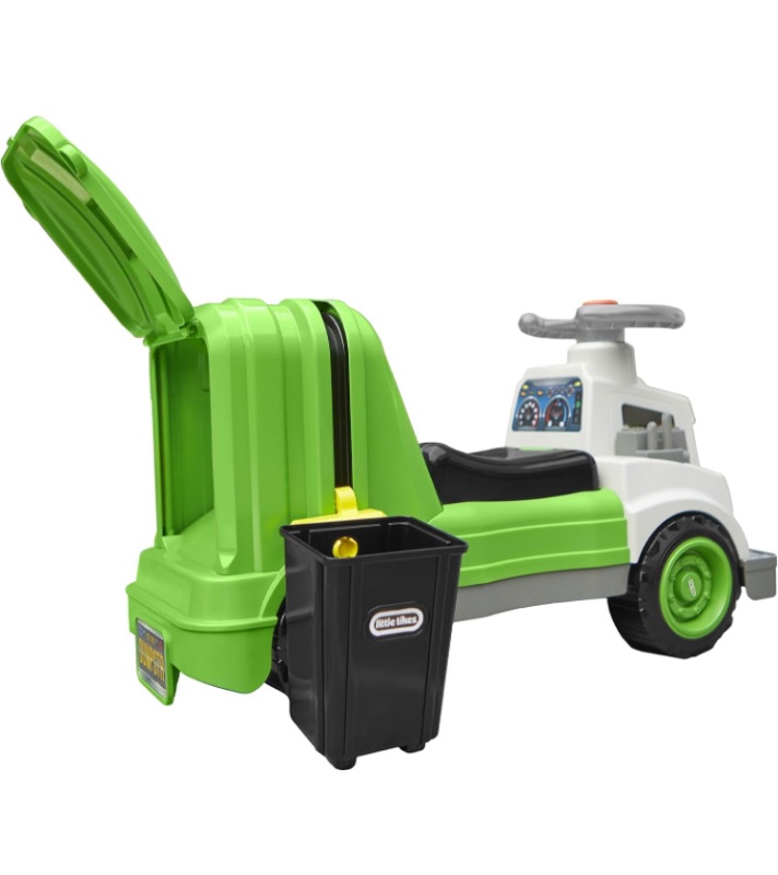 Photo 1 of Little Tikes Dirt Diggers Garbage Truck Scoot Ride On with Real Working Horn and Trash Bin for Themed Roleplay for Boys, Girls, Kids, Toddlers Ages 2 to 5 Years, Large