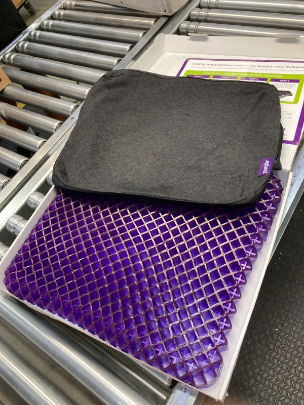 Photo 2 of Purple Royal Seat Cushion - Seat Cushion for The Car Or Office Chair - Temperature Neutral Grid