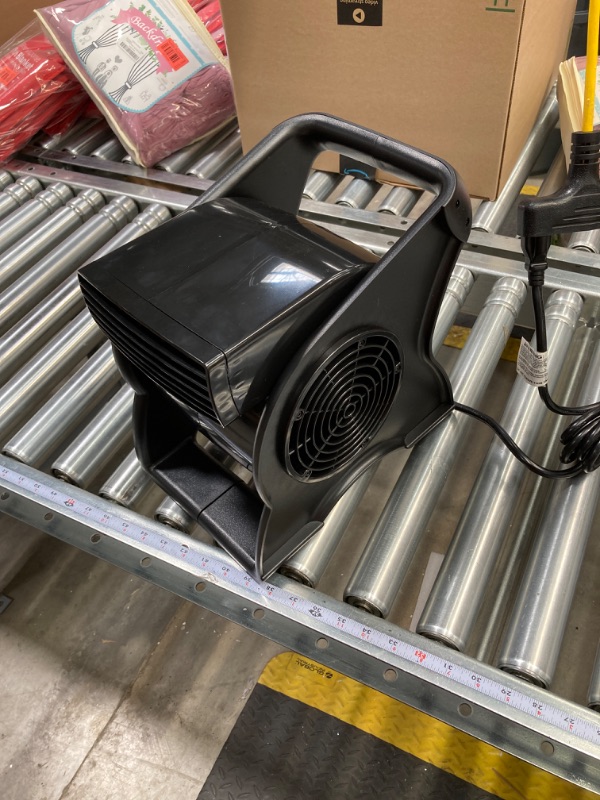 Photo 1 of Lasko U12104 High Velocity Pro Pivoting Utility Fan for Cooling, Ventilating, Exhausting and Drying at Home, Job Site and Work Shop, Black 12104 12.2 x 9.6 x 12.3 inches