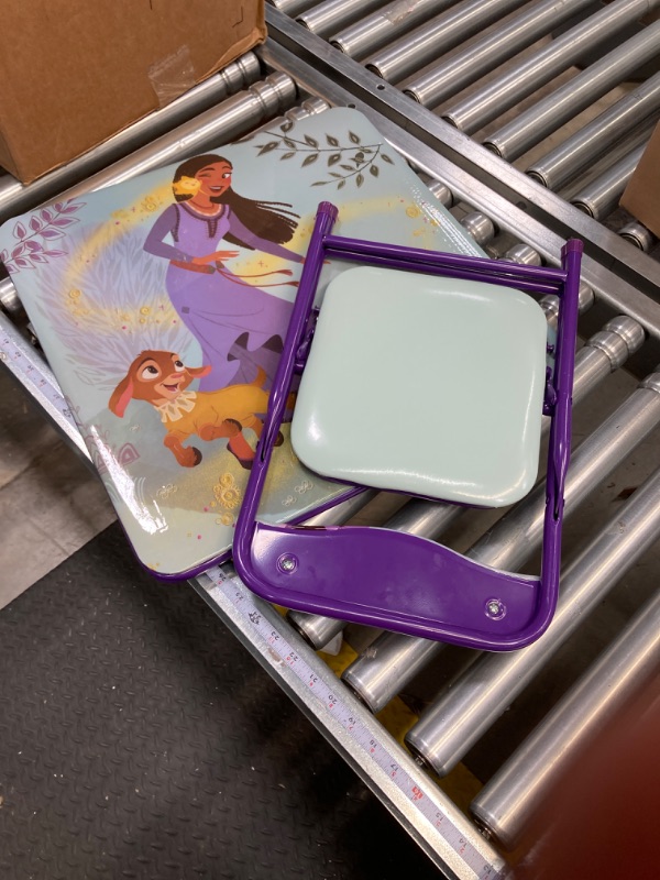 Photo 2 of Disney's Wish Table & Chair Set for Toddlers 24-48M, Includes 1 Table & 1 Chair - Sturdy Metal Construction, Table: 20" L x 20" W x 16.4" H, Chair: 12" L x 11.6" W x 17.7" H - Weight Limit: 70 lbs