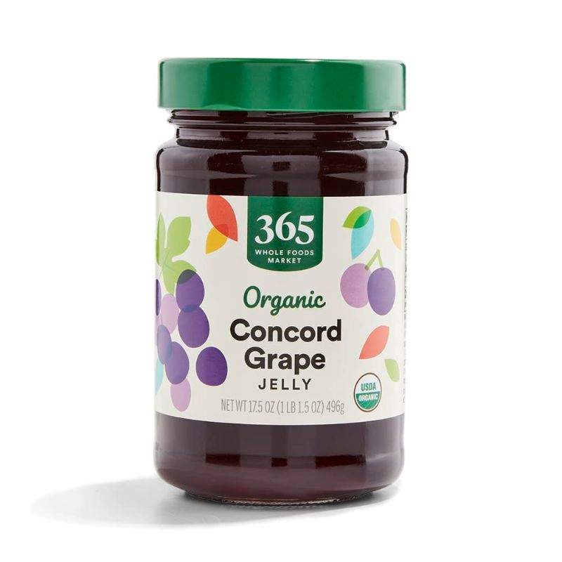 Photo 1 of *** BUNDLE X 2 *** 365 by Whole Foods Market, Organic Concord Grape Jelly, 17.5 Ounce. BEST BY AUGUST 24