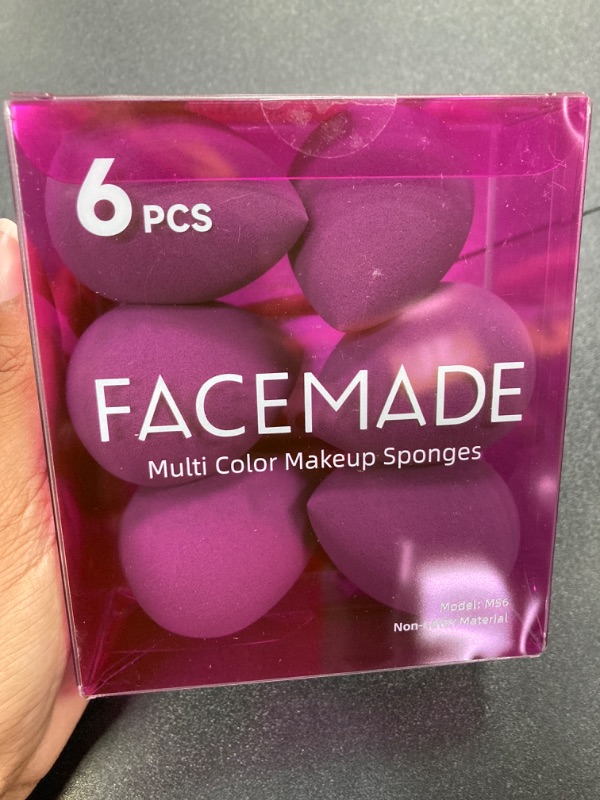 Photo 2 of ***SEE PHOTOS FOR COLOR***6 PCS Makeup Sponges Set, Makeup Sponges for Foundation, Latex Free Beauty Sponges, Flawless for Liquid, Cream and Powder, Super Soft Blending Sponge, Chill