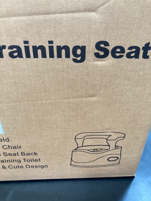 Photo 1 of HEETA Potty Chair for Boys Girls, Toddler Potty Training Seat Comfortable Potty Chair with a High Backrest Handles and Splash Guard, Removable Bowl Easy to Clean, Wide Non-Skid Stable Base Safe,BLUE AND WHITE