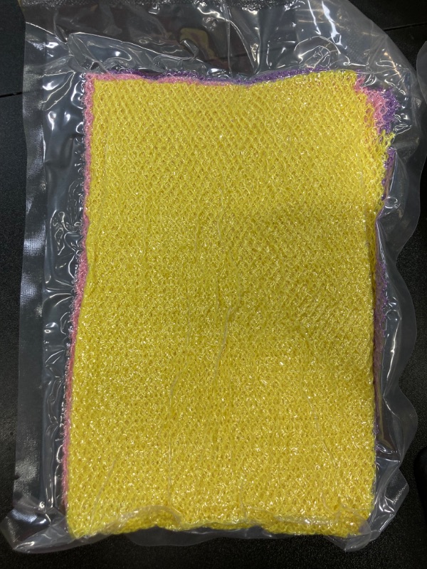 Photo 3 of Metene 3 Pieces African Exfoliating Net, Colorful African Net Cloth, Long African Net Sponge Body Scrubber for Use in Shower, Bath Shower Wash Cloth for Skin Smoother Daily Use (Pink,Purple,Yellow) 1 Count (Pack of 3) Pink,Purple,Yellow