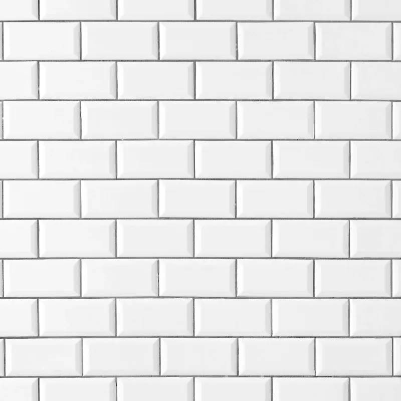 Photo 1 of aladdin manufactoring  BRIGHT WHITE ICE BEVELED CERAMIC WALL TILE
