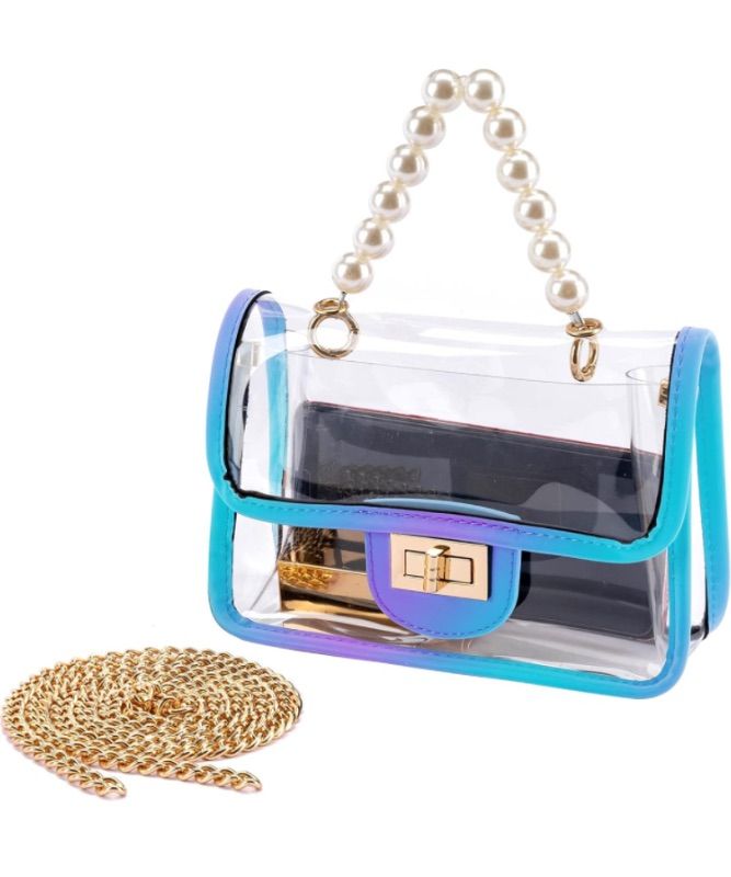 Photo 1 of Clear Purse for Women, Fashion Crossbody Clutch Handbag Cute, Small See Through Bag