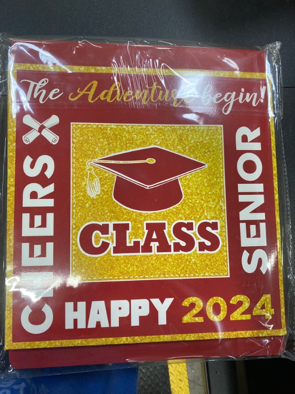 Photo 2 of **SEE PHOTOS FOR COLOR**RED AND GOLD Graduation Decorations Class of 2024, Black and Gold 4PCS Graduation Balloon Boxes with "Class of 2024" Letters for Congrats Grad Party Supplies, Grad Balloon Boxes