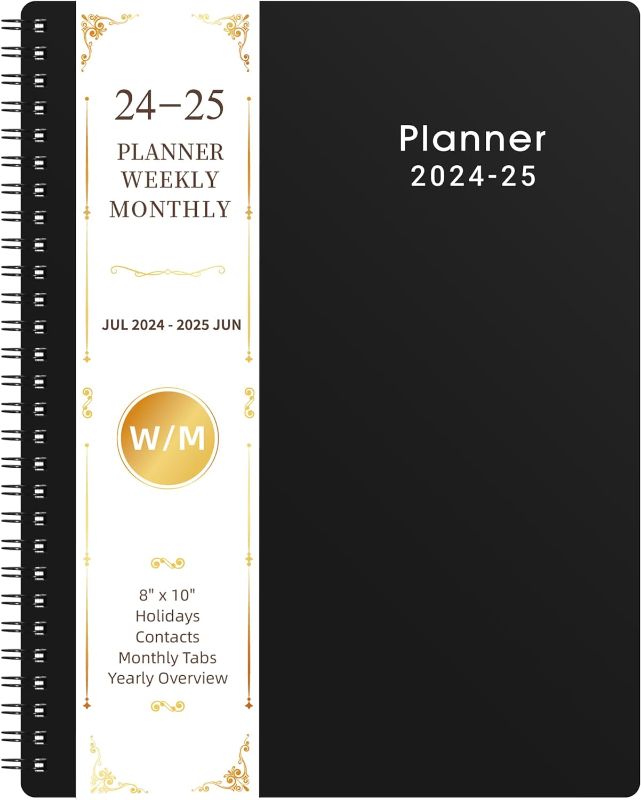 Photo 1 of 2024-2025 Planner - Weekly and Monthly Planner 2024-2025, Jul 2024 - Jun 2025, 8'' x 10'', 2024-2025 Calendar with Twin-wire Binding