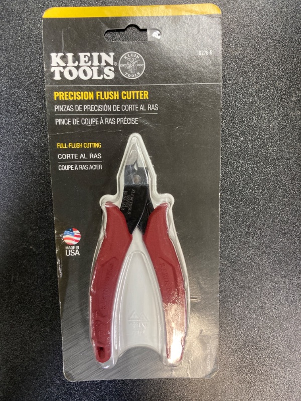 Photo 2 of Klein Tools D275-5 Pliers, Diagonal Cutting Pliers with Precision Flush Cutter is Light and Ultra & 32614 Multi-bit Precision Screwdriver Set, 4-in-1 Electronics Pocket Screwdriver PLIERS + SCREWDRIVER,32614